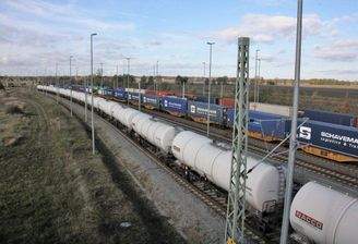 Güterbahnhof in Horka an der Grenze zu Polen