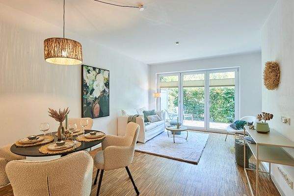 Wohnzimmer mit Terrassenzugang