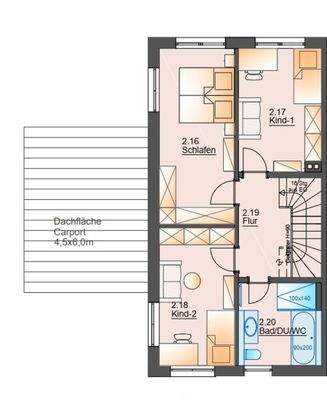 Obergeschoss (n. maßstäblich)