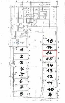 Grundriss Garage Ahrensburg Stellplatz Nr. 16
