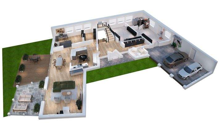 Visualisierung des Erdgeschosses