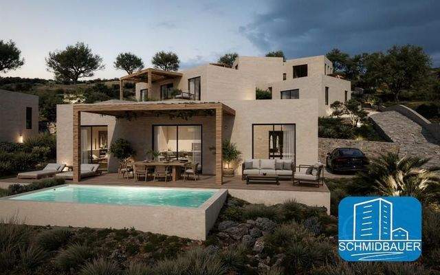 Kreta, Klima: Neubau-Projekt! Haus mit Studio und Pool in kleiner Anlage zu verkaufen
