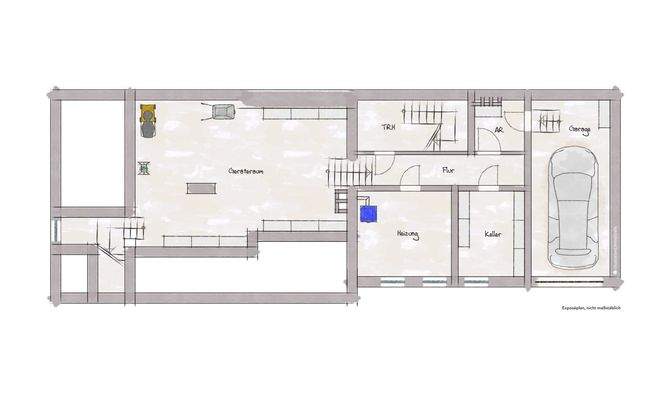 Grundriss - Skizze -Kellergeschoss