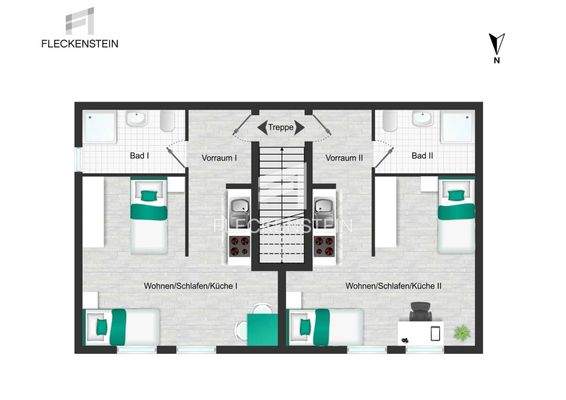 Rückgebäude OG links