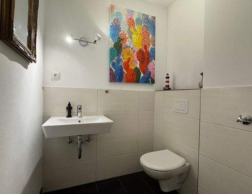 Gäste WC mit Waschmaschinenanschluss