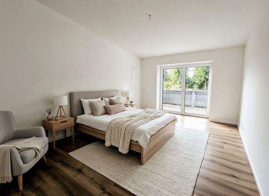 Schlafzimmer Dachgeschoss Einrichtungsbeispiel