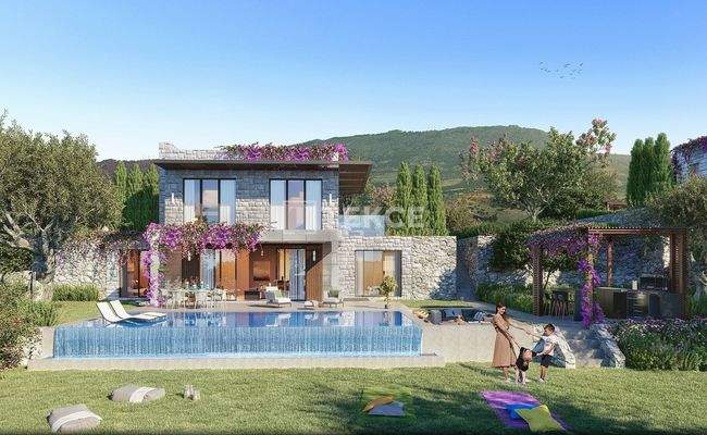 Detached Stone Villas with Sea Views in Bodrum Muğla