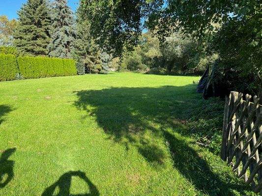 Blick auf das Grundstück