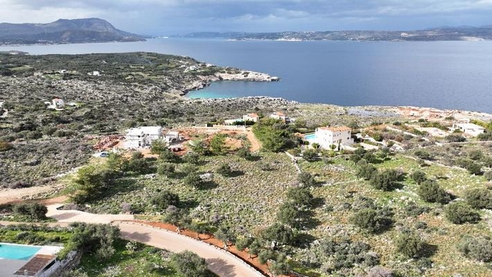 Kreta, Kokkino Chorio: Neubau-Projekt! Luxusvilla mit privatem Pool und Meerblick zu verkaufen