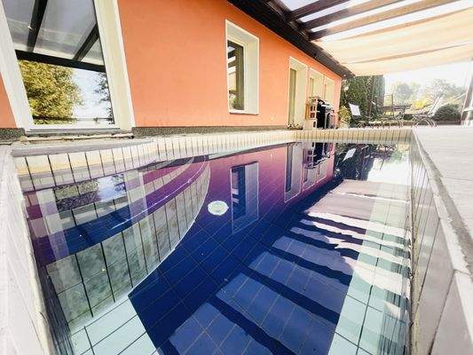 Pool - direkter Zugang vom Wohnzimmer aus