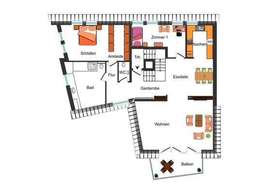 Grundriss DG Ebene 1