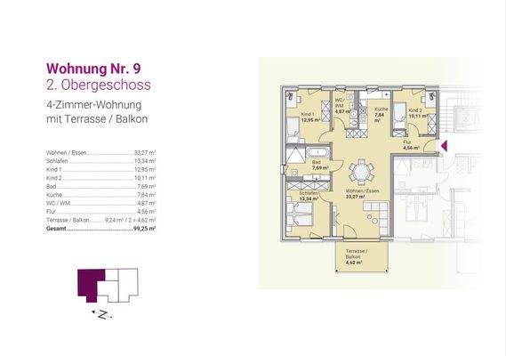 Grundriss Whg. Nr. 9