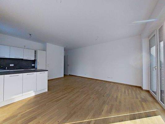 Ansicht III: Wohn- und Esszimmer