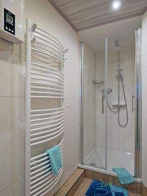 Dusche und Handtuchheizkörper