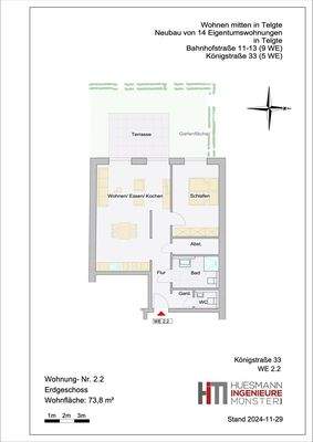 Grundriss Wohnung 2.2