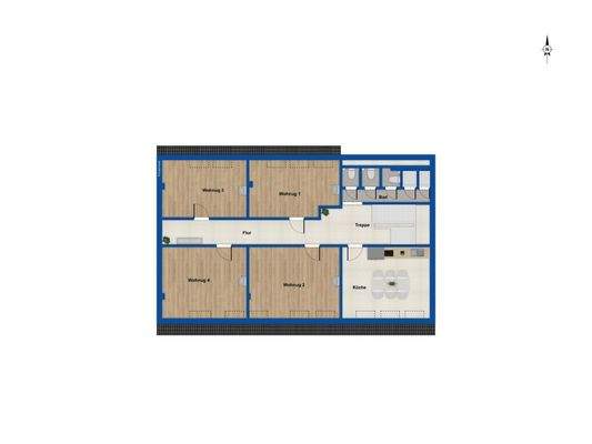 Grundriss Apartments DG