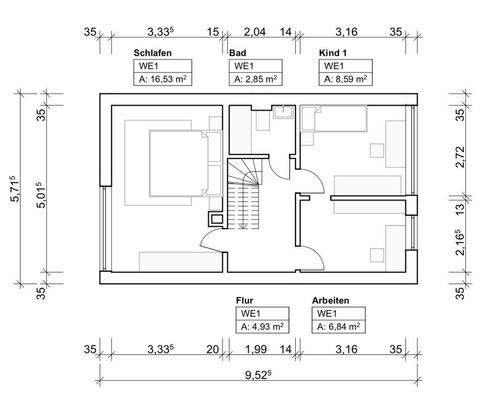 Grundriss Obergeschoss