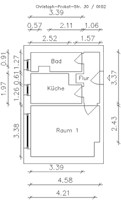 Grundriß des Mietobjektes: Christoph-Probst-Straße 30