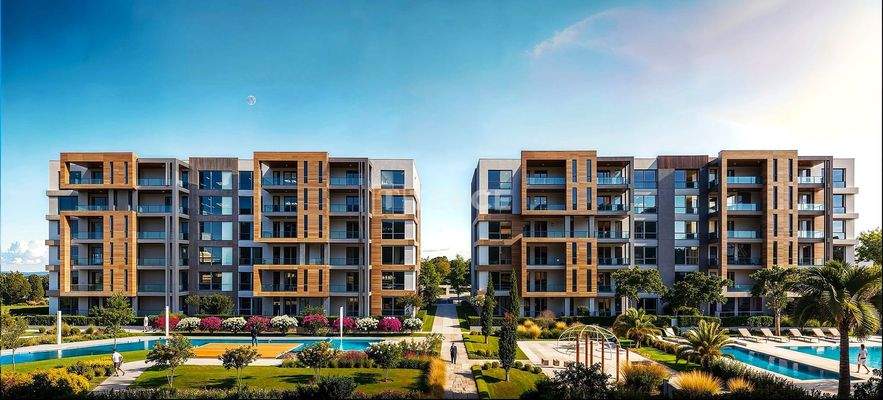 Apartments in a Secure Complex with Pool in Bursa Nilüfer