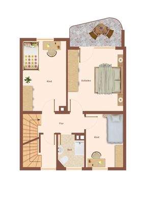 Skizze Grundriss Obergeschoss