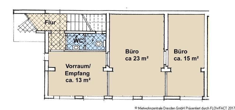 Grundriss - Büroetage in Coschütz