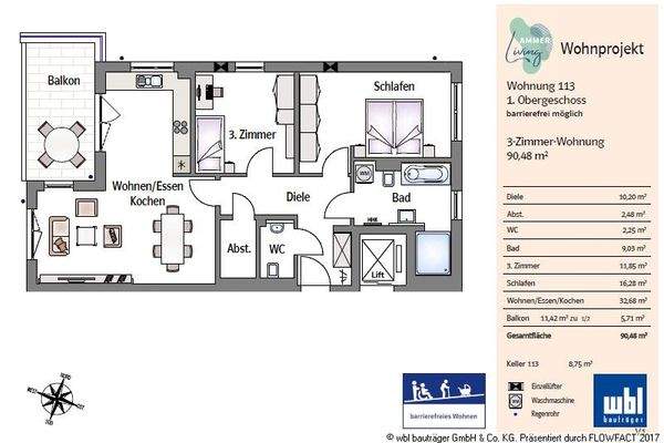 Grundriss Wohnung 113