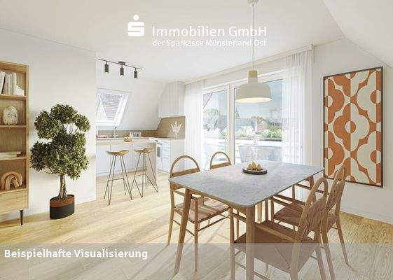 Küche im Dachgeschoss