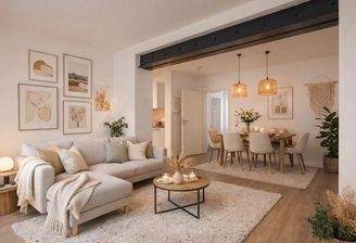 Wohn- und Essbereich Visualisiert