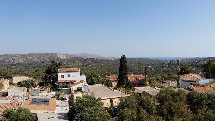 Kreta, Neo Chorio: Charmantes Baugrundstück mit Olivenbäumen und Panoramablick im Apokoronas zu verkaufen
