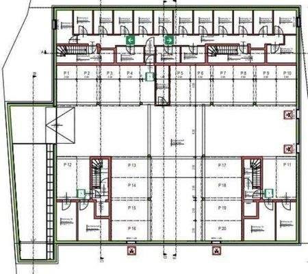 Grundriss Tiefgarage mit Keller