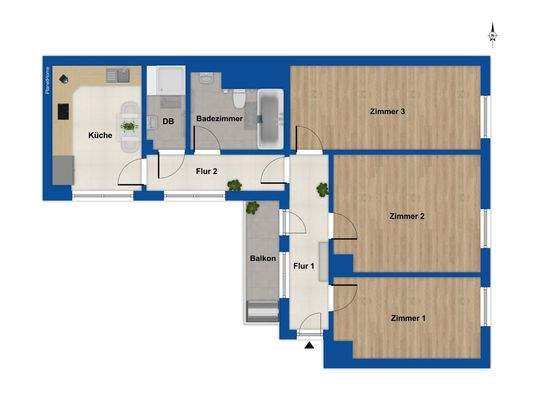 Grundriss 3. OG links