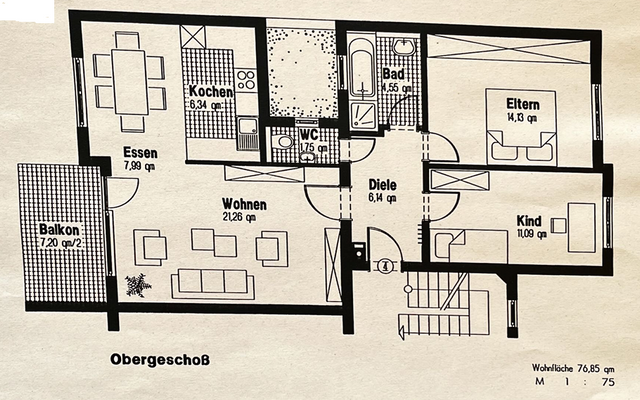 Wohnungsgrundriss (Nr. 4).