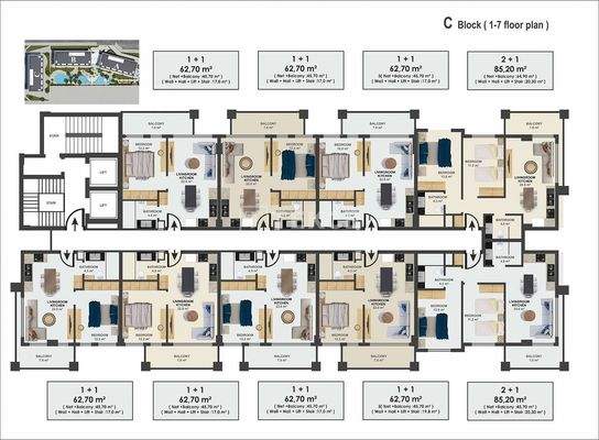 Apartments in a Central Location Close to the Beach in Alanya