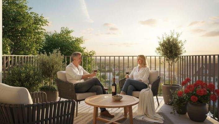 Balkon Staffelgeschoss Penthouse