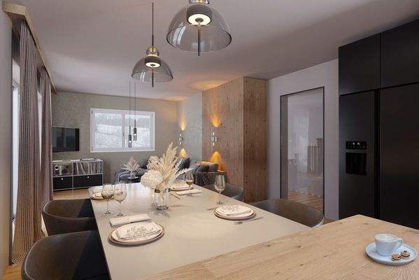 Wohnraum KÃ¼che richtig