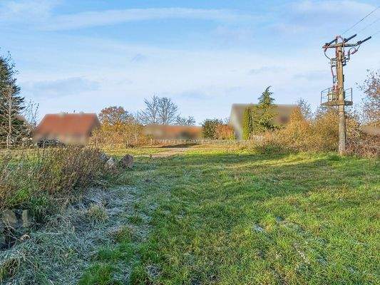 Grundstück Blick zur Straße