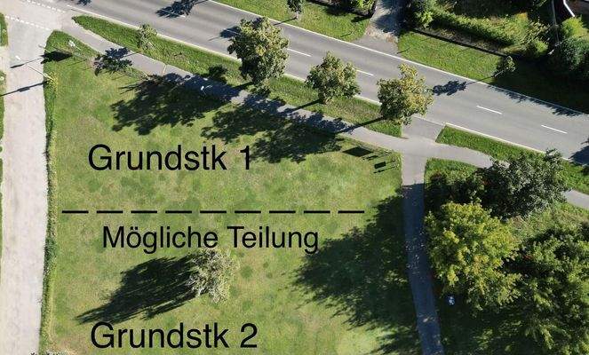 Beisp., ca. hälftige Teilung