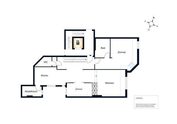 Grundriss Alternative 3 Zimmer