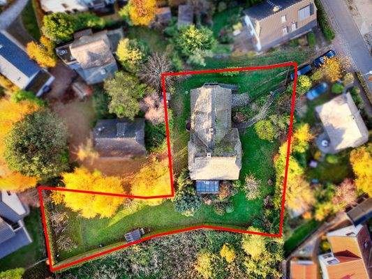 Die Liegenschaft von oben