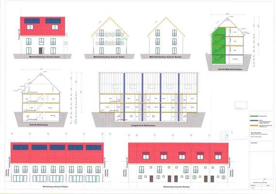Ansichten und Schnitte
