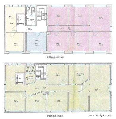 Grundriss 3. OG und 4. OG