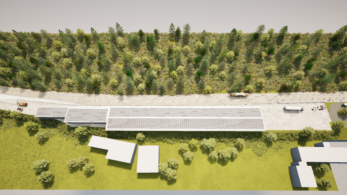 Illustration PV-Überdachung