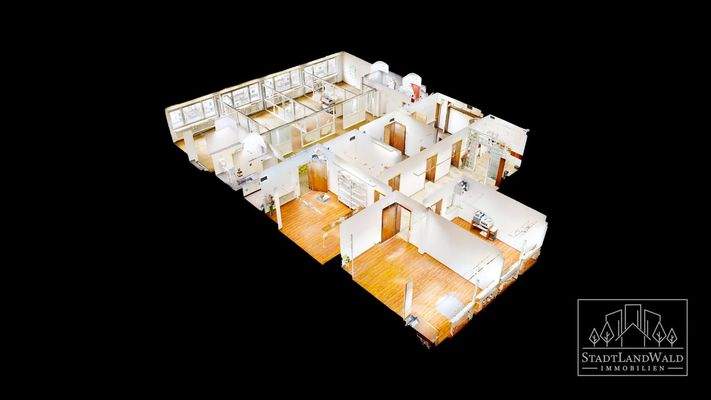 Büroflächenansicht in 3D