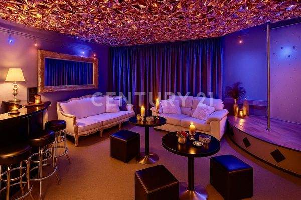 Empfangsbereich 1 - gemütliche Sitzecke und edle Beleuchtung