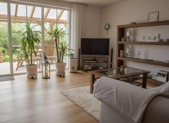 Wohnzimmer "KI-kreiert"