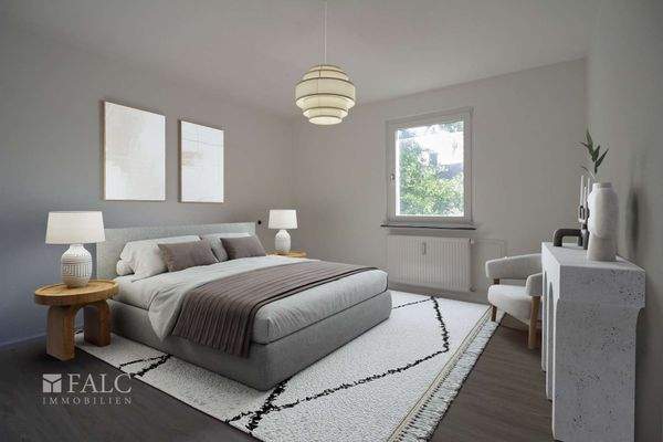 Schlafzimmer - digitales Homestaginig