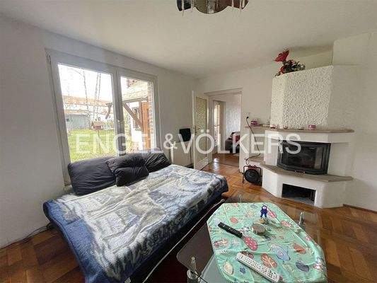 Wohnbereich 1 mit Kamin