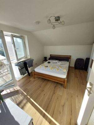 Schlafzimmer in der Wohnung 2. OG 