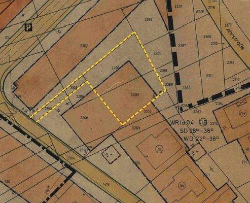 Bebauungsplan Ausschnitt (einmarkiert)