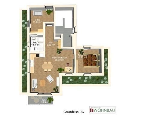 Grundriss Penthouse